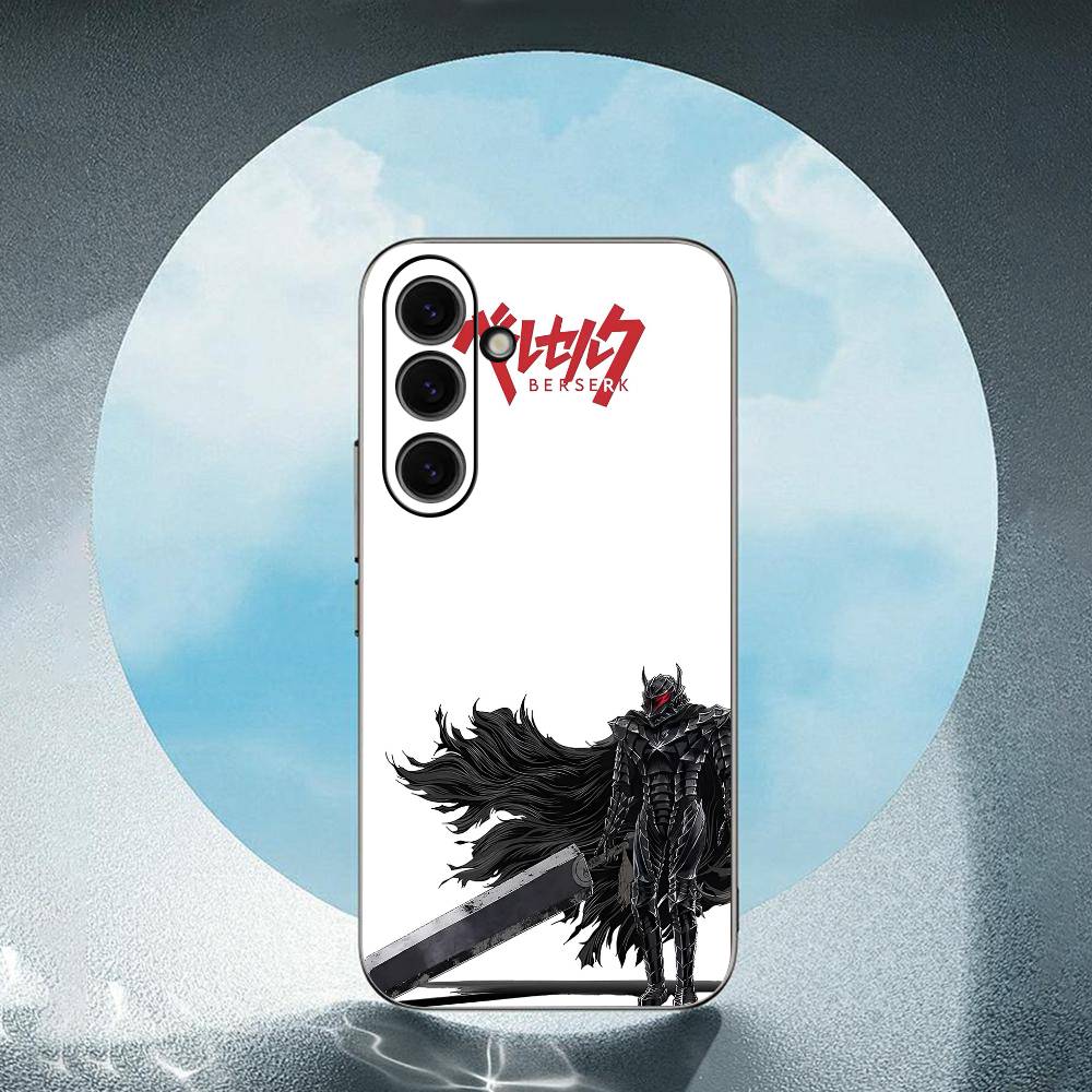 Berserk-k For Samsung Galaxy S23 S24 S25 Ultra S22 Plus S21 Black Soft Case Waterproof Soft Case
