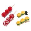 Realistic Bingtanghulu/Burger Hair Clip Funny Food Play Hair Pin for Girl Creative Hair Barrettes Side Hair Styling Clip