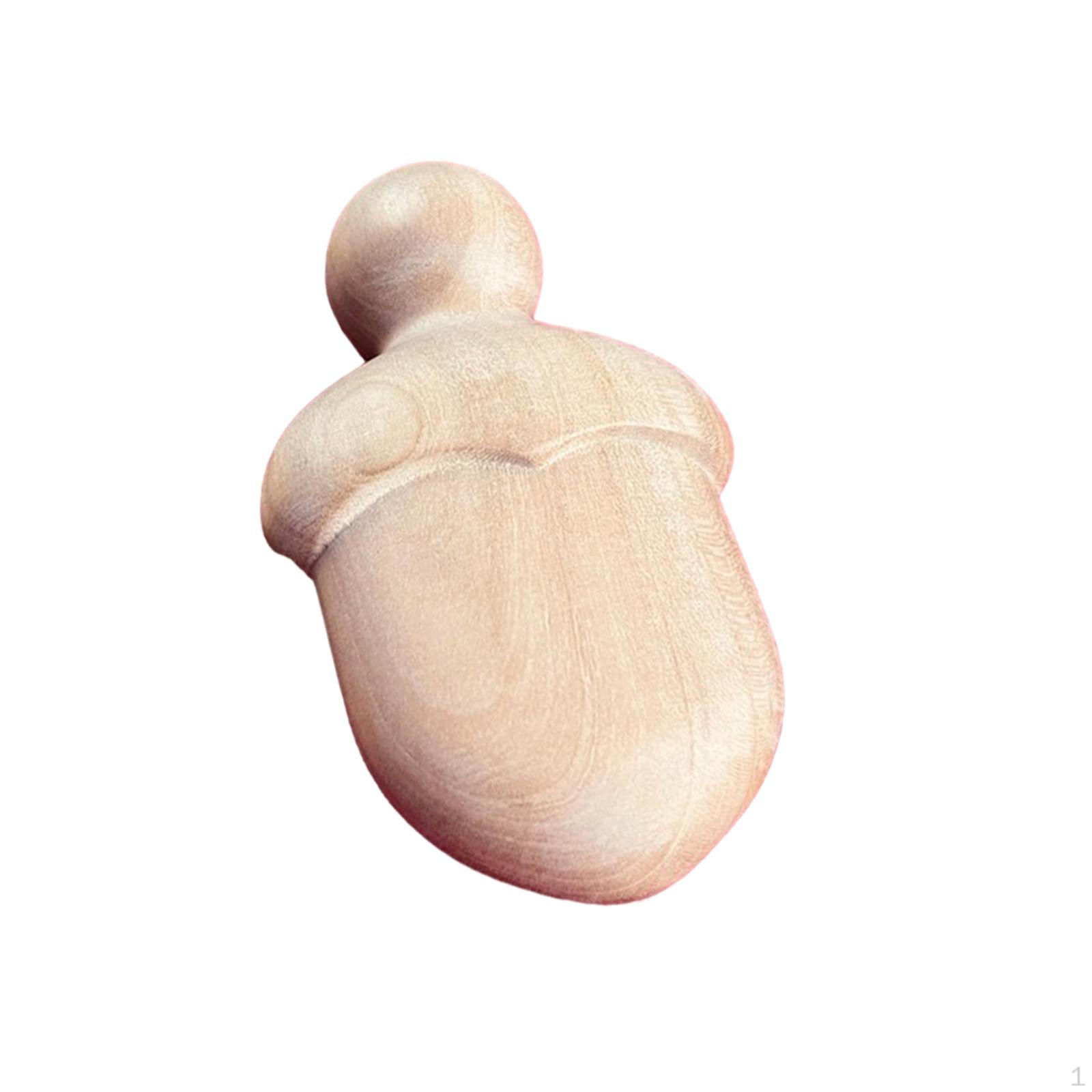 Blessing Crafts Wooden DIY Pendant Charming Decor Handcraft Lightweight Small Peach Wood Ornament Style A 5cmx3cm