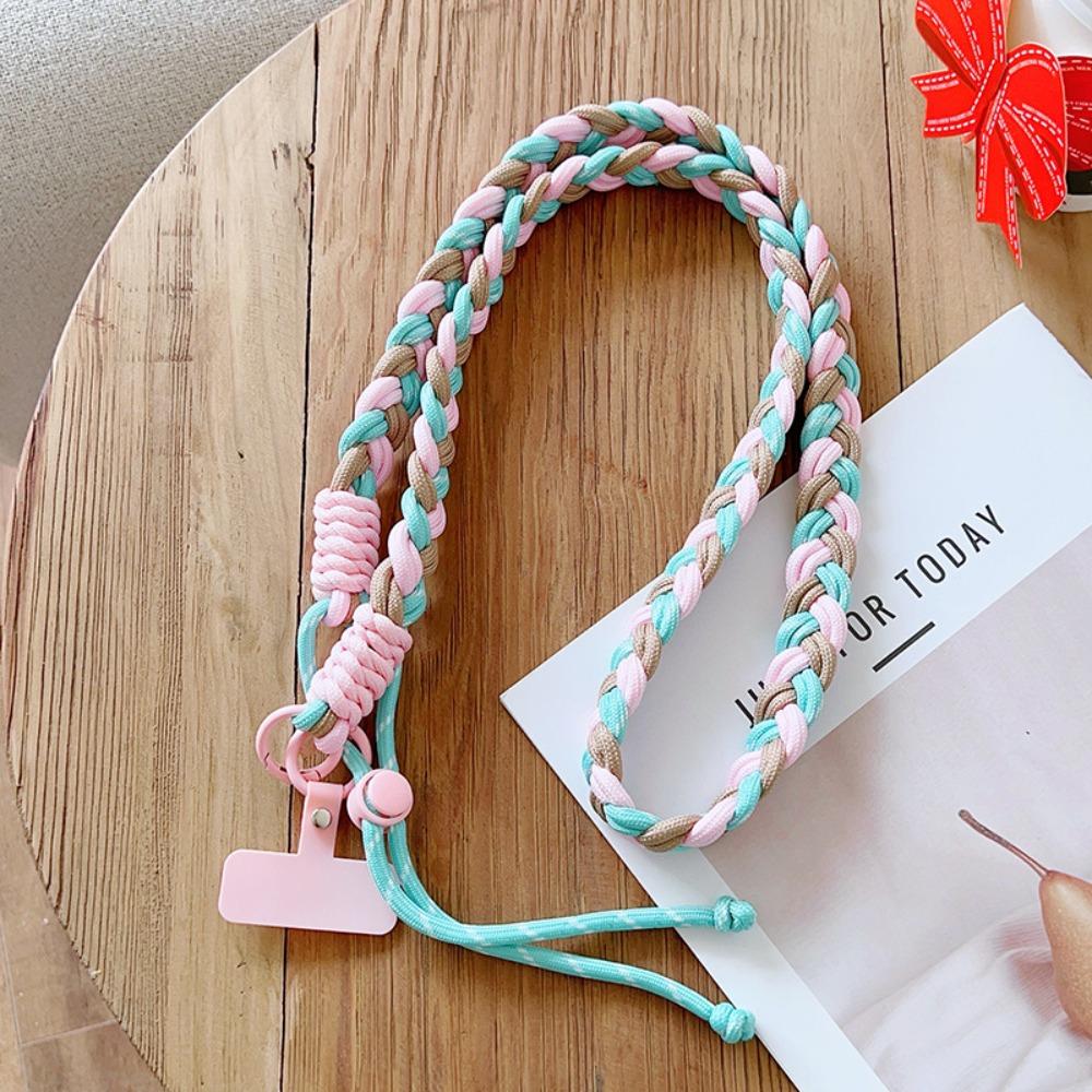 Hand Weaving Mobile Phone Lanyard Adjustable Crossbody Phone Strap Durable Mobile Phone Straps