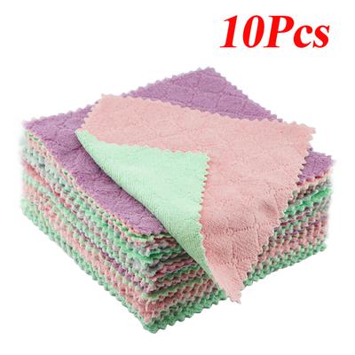 5/10/15/20PCS Čisticí hadřík z mikrovlákna Hadry Absorpce vody Nepřilnavý olej Mytí kuchyňských utěrek Pomůcky pro domácnost Čištění Utěrky