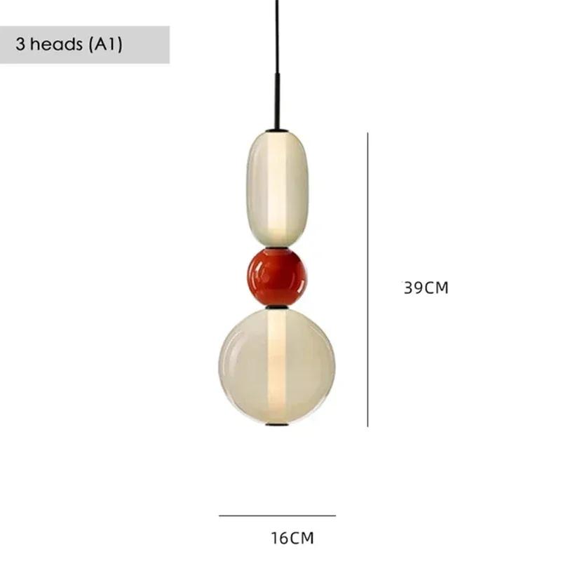 European Modern New LED Candy Glass Chandelier Living Room Dining Room Bedroom Bedside Decorative Atmosphere Lighting