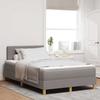 Box Spring Bed with Headboard Taupe 120 x 190 cm Fabric