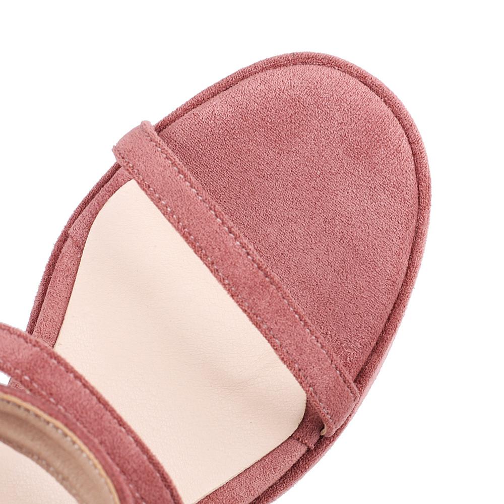 Fashion Summer New Sexy Flcok Party Sandals Women Platform Elegant Thick High Heels Shoes Trendy Ankle Strap Sandalias Ladies Beige Pink