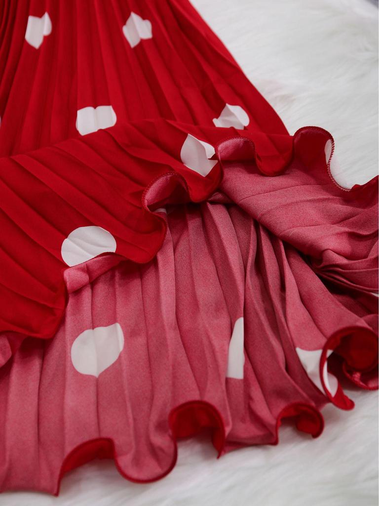 Šifonová plisovaná sukně v japonsko-korejském stylu: Pohodlná, Zeštíhlující, Vysoký Pas, Super Široký Spodní Lem, Dlouhá Ležérní Sukně