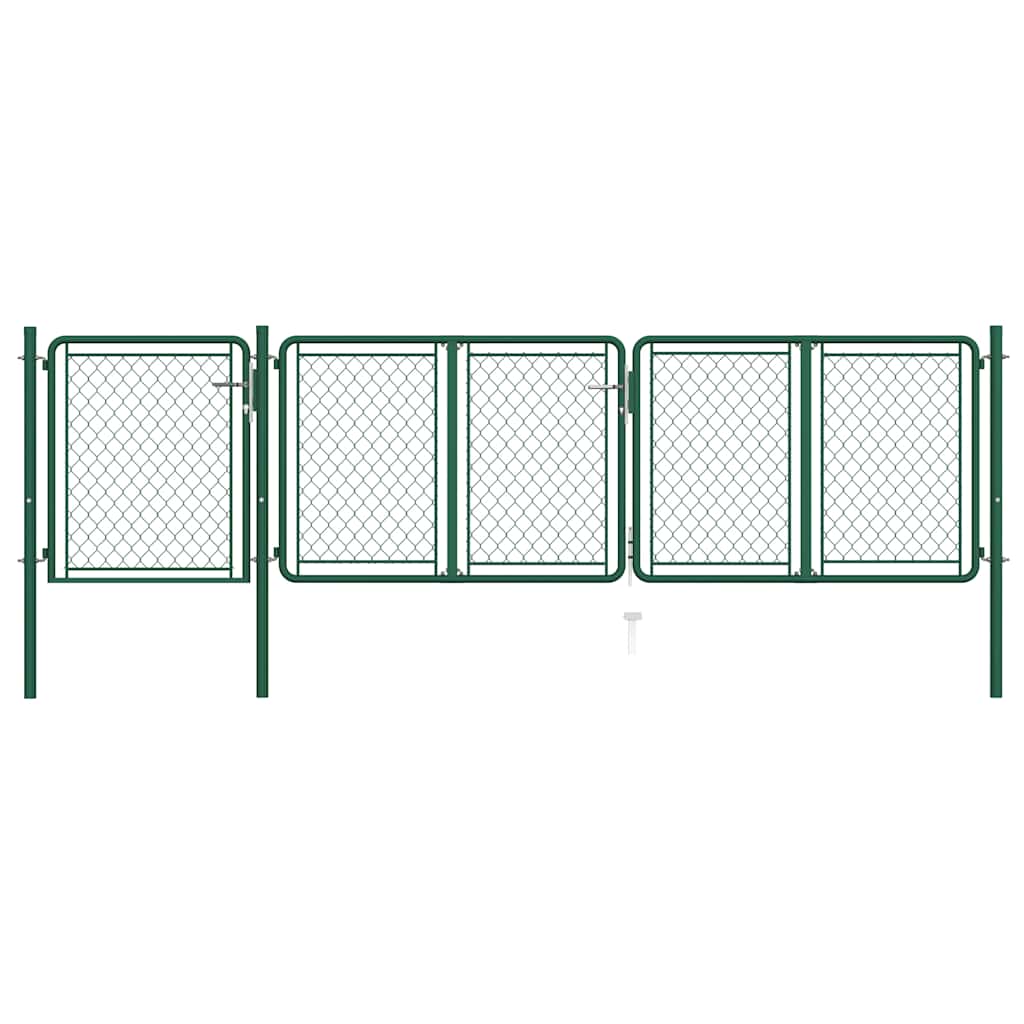 Steel Garden Gate 400 X 100 Cm Green