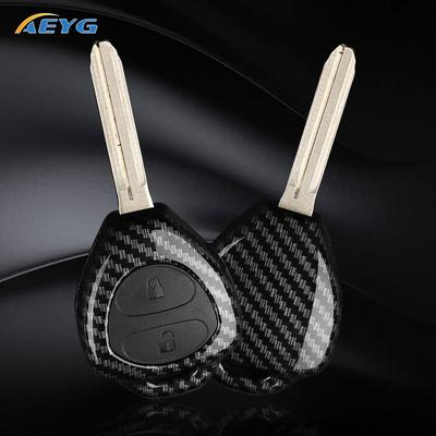 Abs Carbon Fiber Car Key Case Cover For Toyota Auris Hilux Corolla Fortuner Prado Verso Camry Reiz Yaris Vitz Vios Rav4 Ractis