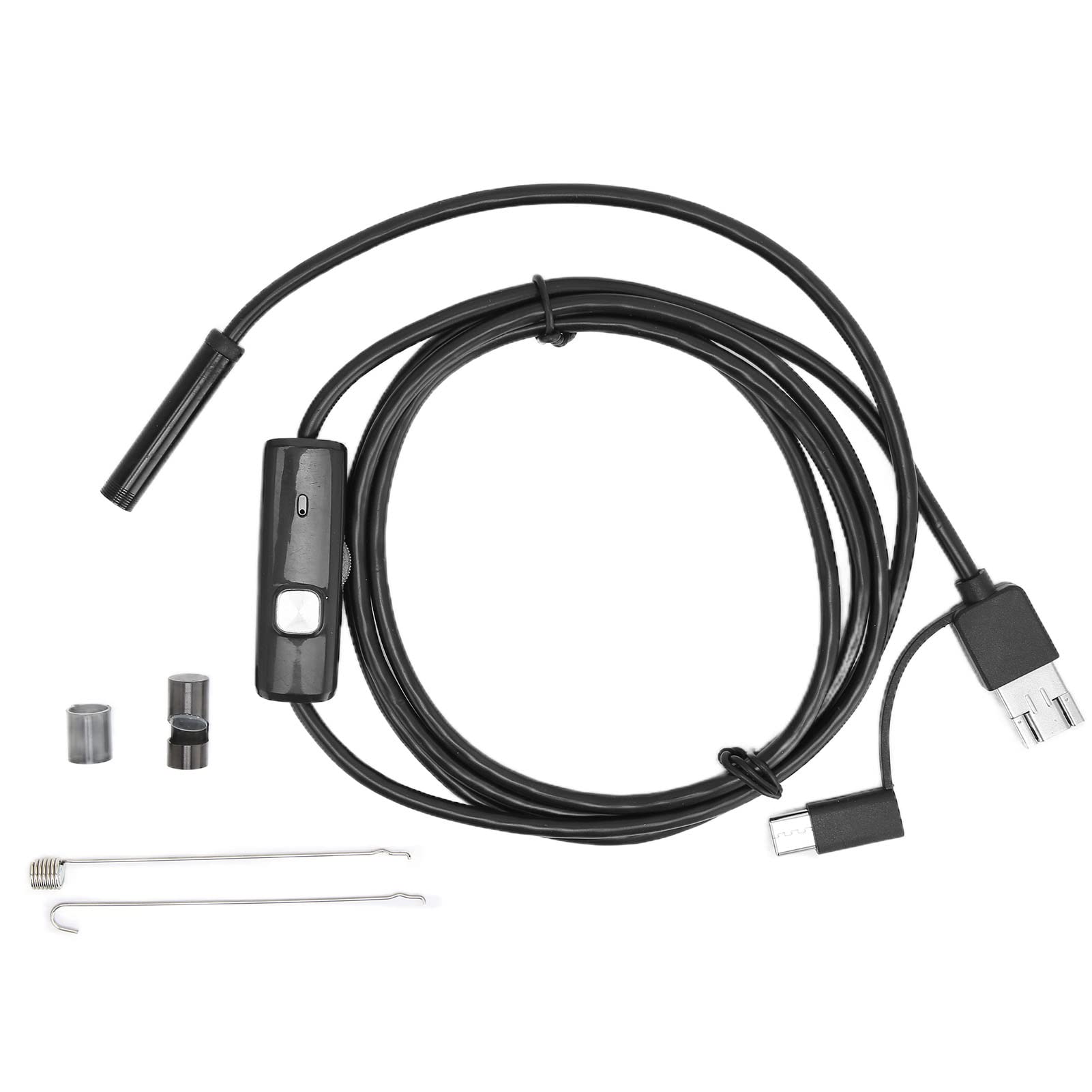 

3 in 1 USB Endoscope USB Micro to USB Type-C Borescope Inspection Camera with 6 LED Lights for Android Phone Computer