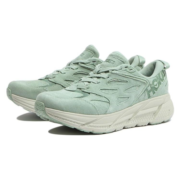 HOKA Clifton L Suede Smoke Green Unisex Sneakers Celadon-Tint 1122571-SGCT