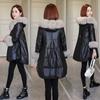 New Leather Down Cotton Clothes Women's Coat Medium and Long Imitation Sheepskin Clothes Women's Loose Thickened Fur