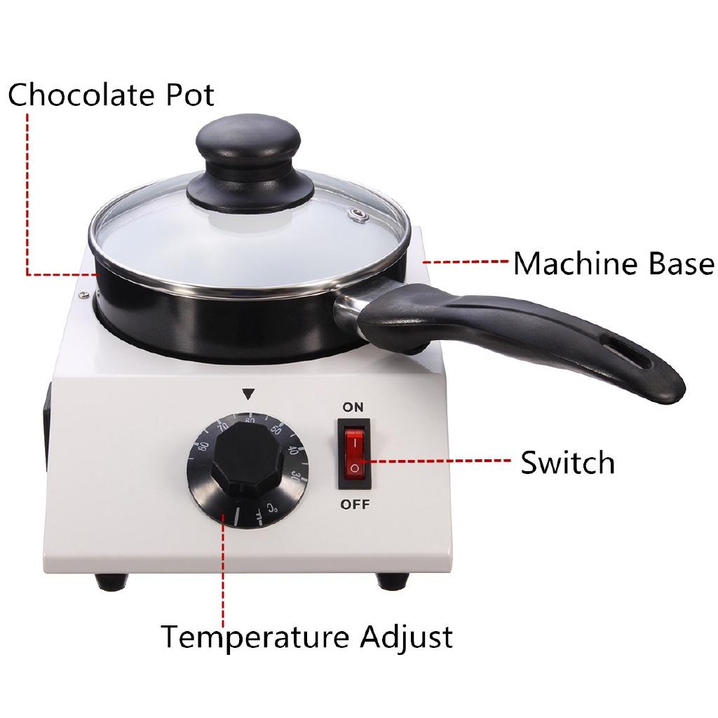 40W Black Electric Chocolate Cheese Melting Machine Mini Non-Stick Ceramic Pot Tempering Cylinder Melter Pan Single Pan Ceramic