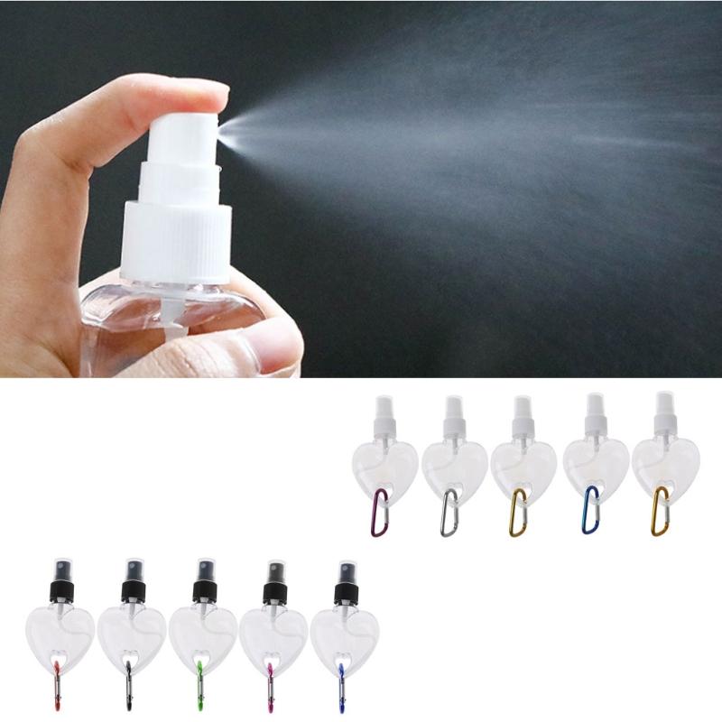 50ml Travel Bottle,Plastic Spray Bottles Keychain for Hand Sanitizer Conditioner Toiletry,Empty Refillable Container