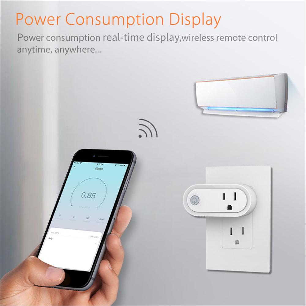 NEO NAS-WR12BH 15A ZigBee 3.0 Smart Plug Energy Monitoring Power Outlet Works with Apple HomeKit/Google Assistant/Amazon Alexa, US Plug