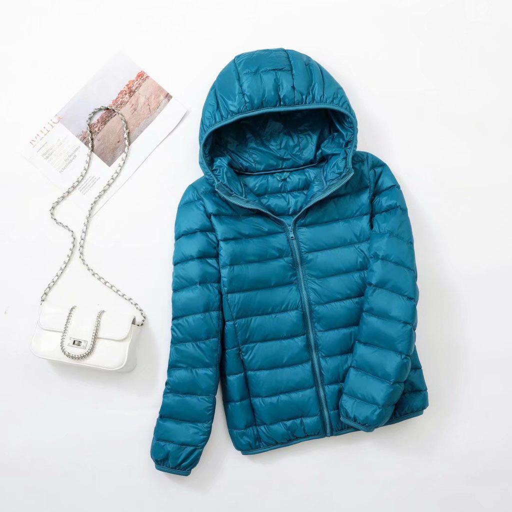 2025 Winter Korean Style Ultra-Light Women's Hooded Down Jacket - Short Slim Plus Size Coat