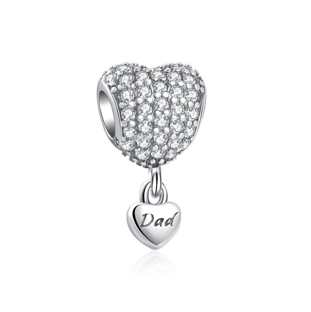 New Copper Simplified Original Full Gem Aunt Love Hanging 18 Son Charms Beads Fit Bracelet Of Women' Bijou Jewelry