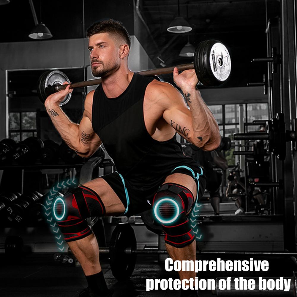 1Pcs Professional Knee Brace Support - Compression Sleeve With Adjustable Straps Fit For Arthritis,Stabilizer Fit For Sports - Men Women