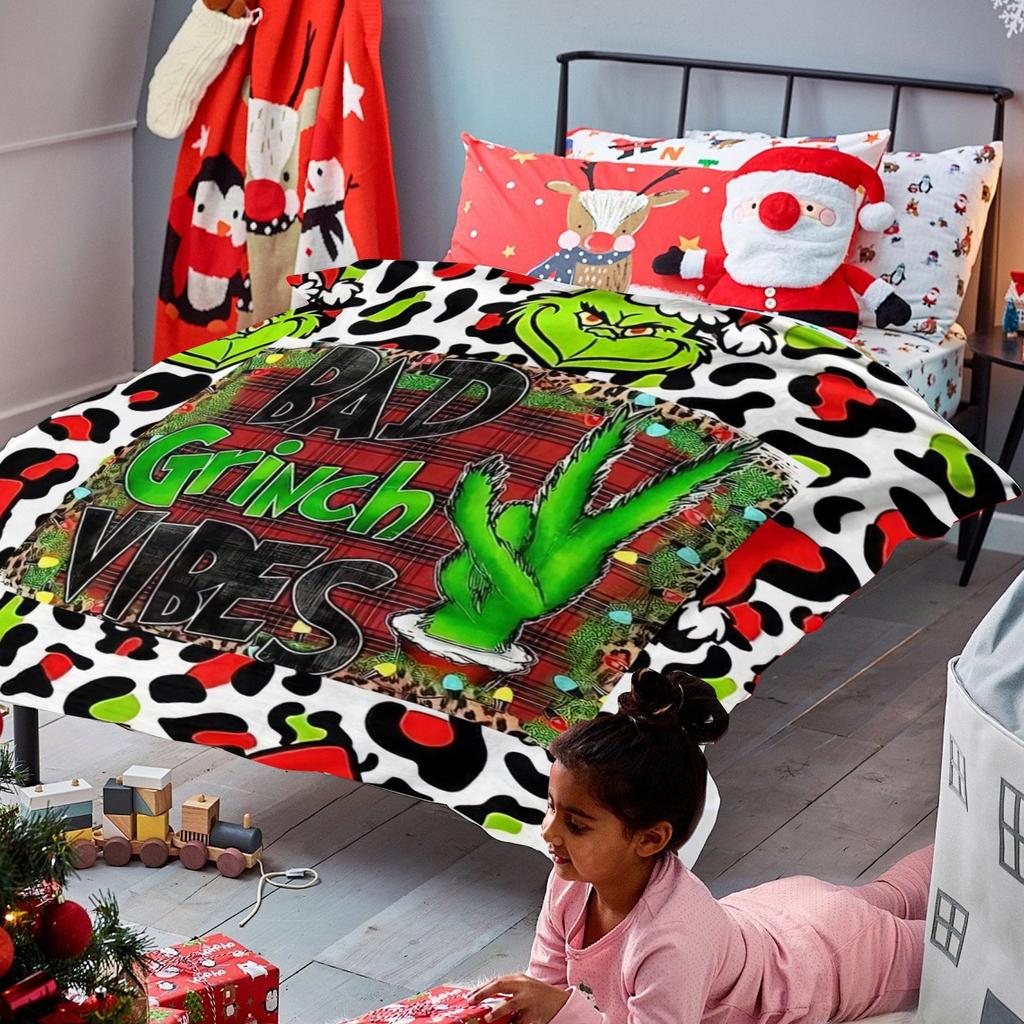 Christmas Blanket Cover Soft And Comfortable Plush Wool Flannel Blanket