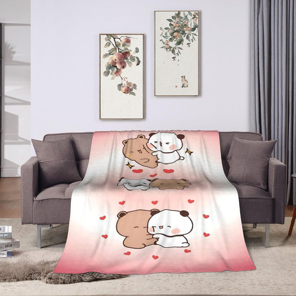 Bubu Dudu Flannel Blanket Winter Super Soft Throw Blanket for Kids Adult Outdoor Print Bedspread Sofa Bed Cover