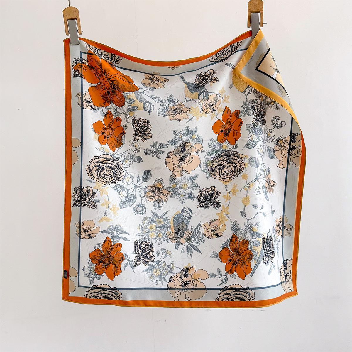 

Роскошный Модный Квадратный Шарф из Имитации Шелка Двусторонний Принт Шарф Женский Шейный Платок Банданы Фуляр Повязка на Голову Галстук Обертывания