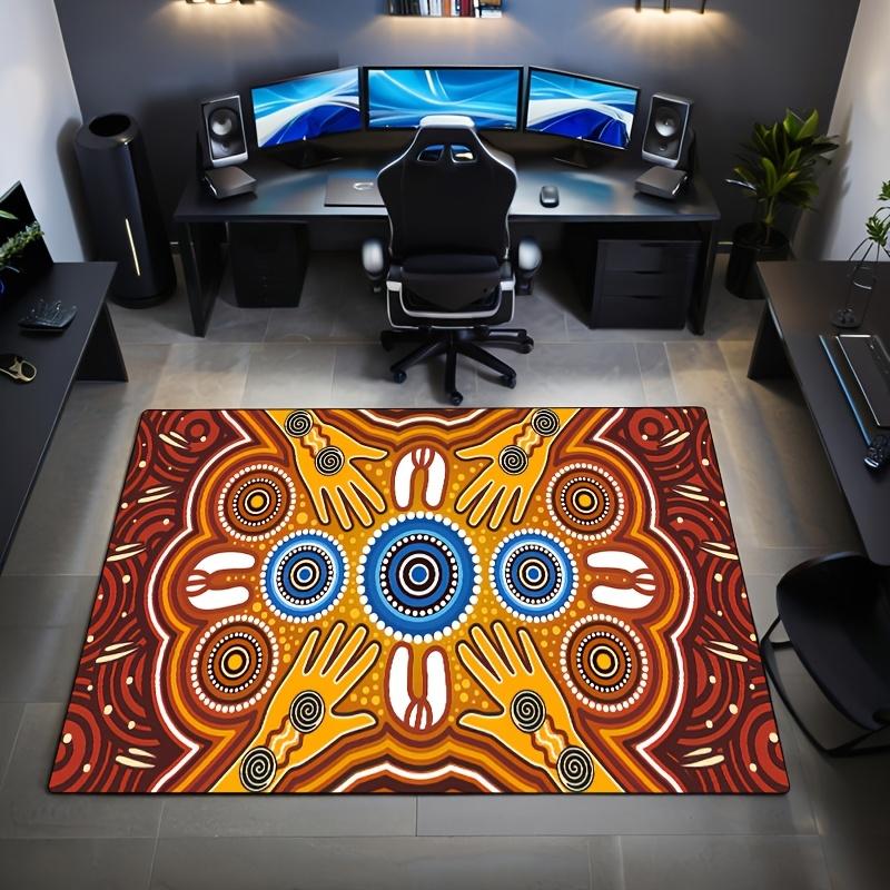 800 Grams Per Flat Crystal Velvet Indoor Rug Aboriginal Unity Pattern Carpet Door Mat Living Room Decorated Bedroom Kitchen Bathroom Non-Sli