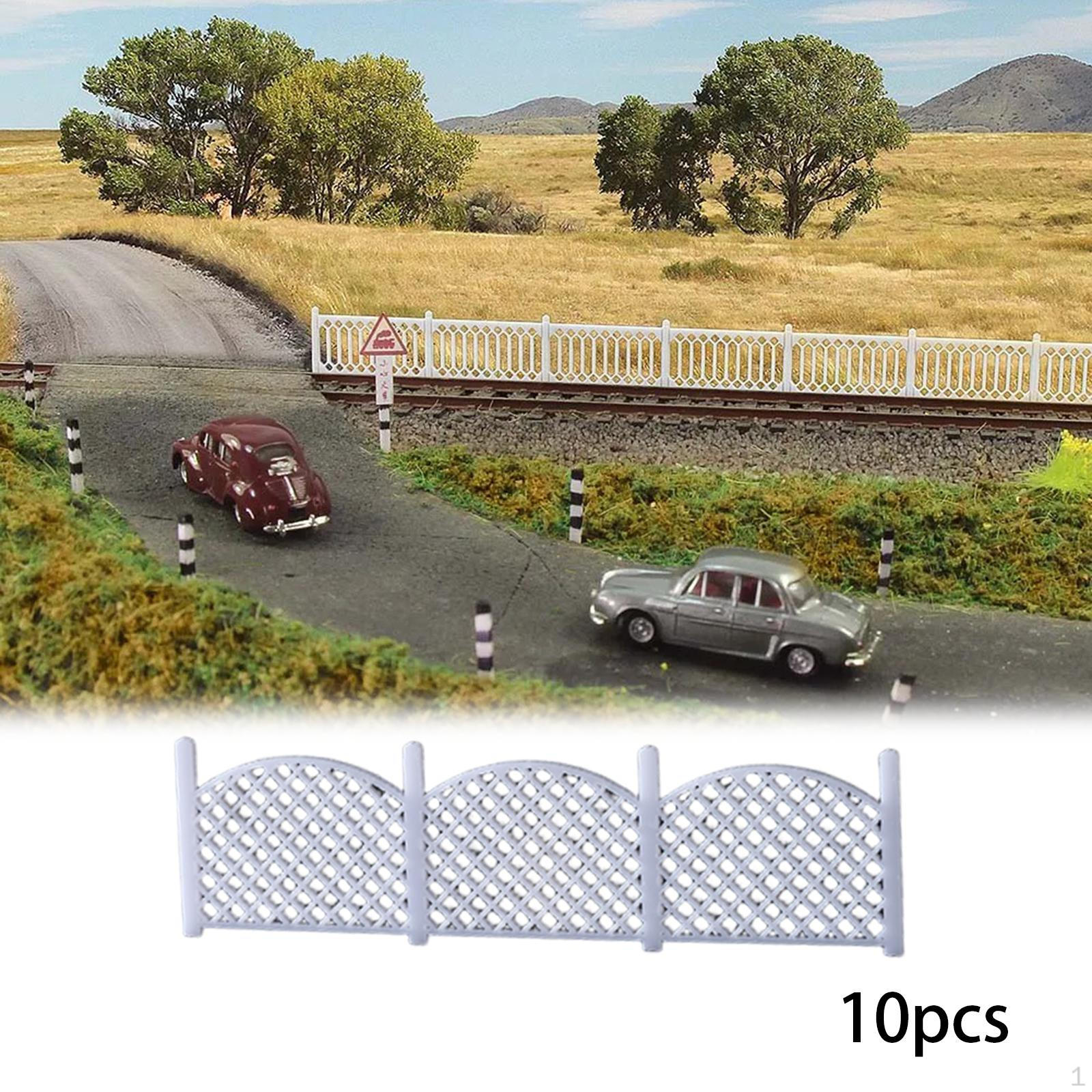 

10 штук Мини-заборы Диорамные принадлежности 1:50 Украшений для песочного стола, аксессуары для макета железной дороги для сцены Style F
