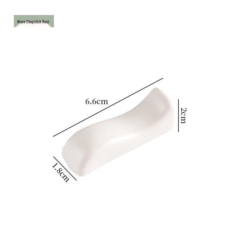 Qianxing Ceramic Wave Chopstick and Spoon Rests