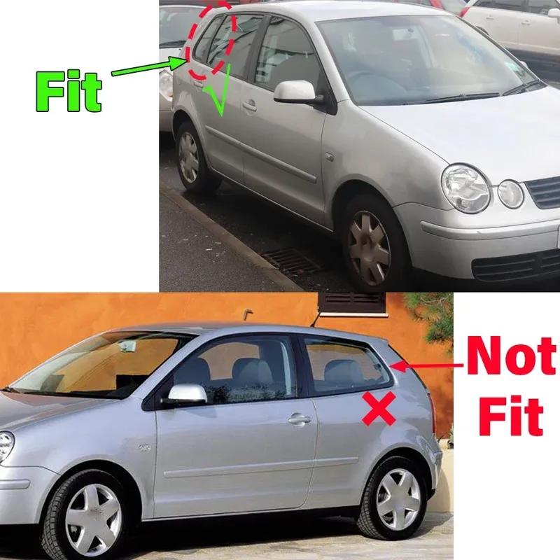 For Volkswagen VW Polo 5-Door Hatchback MK4 9N 2002-2008 ABS Plastic Rear Window Louver Scoop Cover Side Vent Trim Car Adhesive