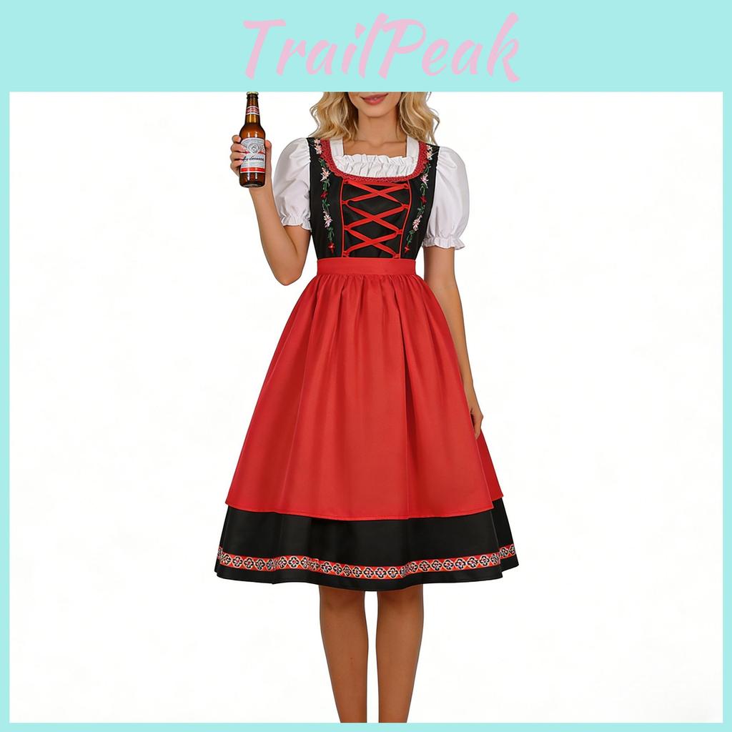 Oktoberfest Cosplay Beer Dress With Polyester Material For Role Play And Parties