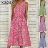 Fashion Summer Spring Sleeveless V-Neck Casual Dresses