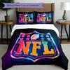 3-teiliges Bettbezug-Set (1 * Bettbezug + 2 * Kissenbezug, ohne Kern), NFL Print Bettwäsche-Set, Schlafzimmer-Dekoration, Ganzjahres, Geburtstagsgeschenk