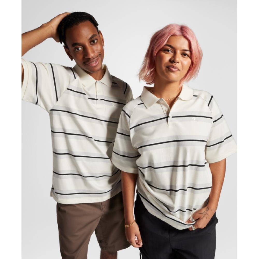 

Рубашка-поло CONVERSE Marquis Converse Egret Stripe 10026821 A02 95