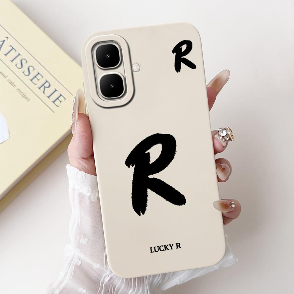 For Infinix Smart 10 2025 Lucky Initial Letter Phone Case For Infinix Smart10 Soft Silicone Shockproof Cases