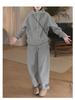 2026 Autumn/Winter Luxury Casual Set: Warm Lazy-Style Two-Piece with Lightweight Loose Wide-Leg Pants