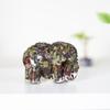 Natural Gemstone Crystal Decor Elephant Resin Art Home Gift For Special Occasions