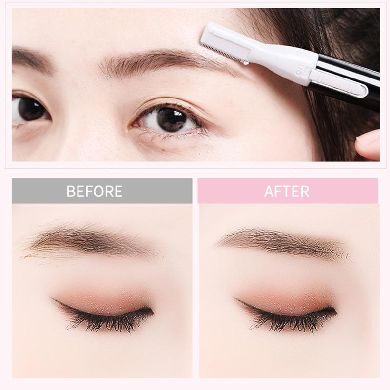 Portable Electric Automatic Eyebrow Trimming Tool Mini Shaver Facial Hair Shaver Nose Hair Brush Scraper For Nose Ears Body