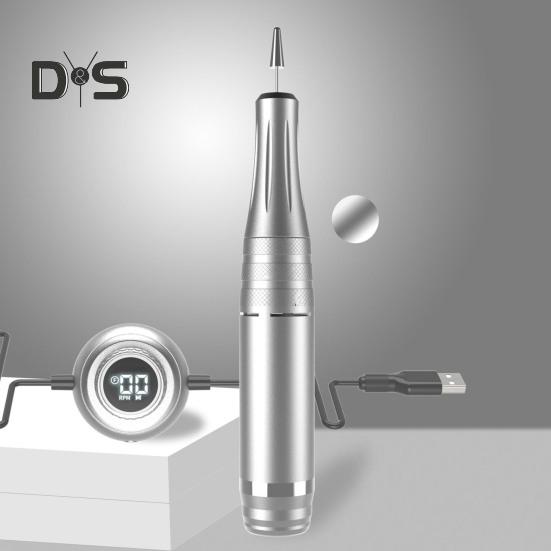 Polizor electric de unghii cu 6 atașamente Instrument de manichiură USB pentru unghii și unghii de la picioare Mașină de unghii de mare viteză 35000RPM pentru uz casnic și în salon