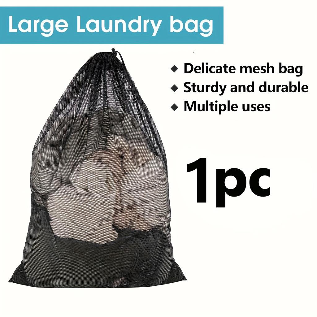 1/2/3pcs Sturdy Extra-Large Mesh Laundry Bag Suitable for Delicate Clothing,Washing Machine Washer Sack Ideal for Underwear,Bras