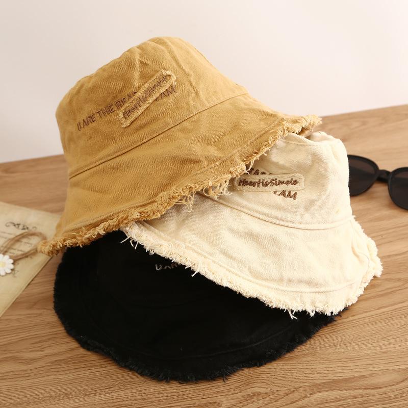 Fashion Women Cotton Bucket Hat Female Summer Autumn Sunscreen Fisherman Cap Outdoor Beach Sun Cap Hat For Women