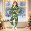 Weihnachts-Print Kapuzenpullover-Set für Jungen und Mädchen
