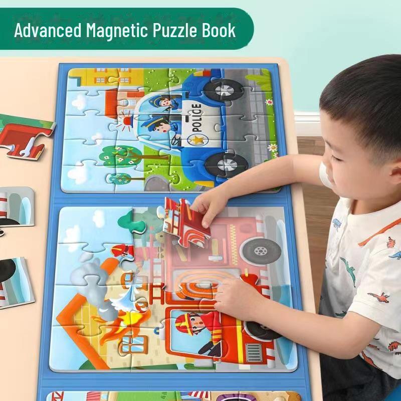 Magnetic 3-in-1 Educational Puzzle Toy for Kids Aged 3-6