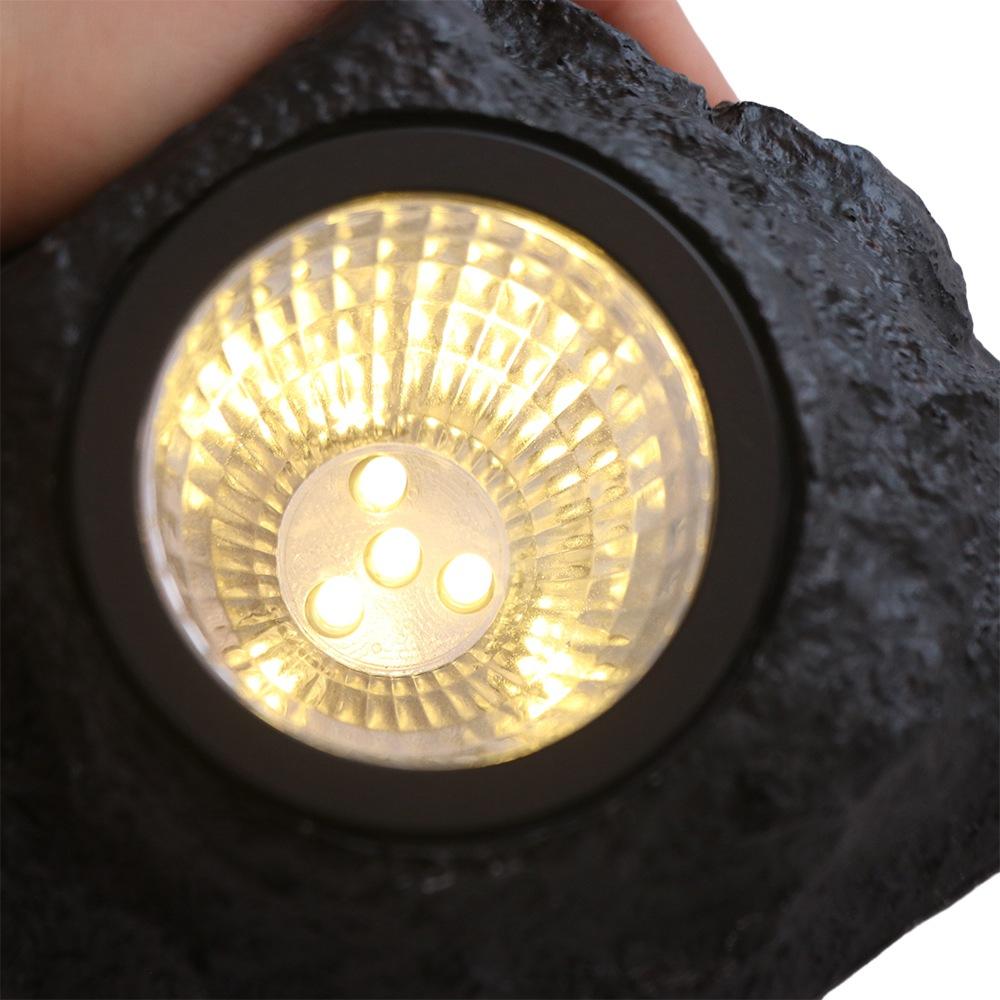 Spotlight Solar Stone Light Simulation Stone Lawn Lamp Warm Light Solar  Rock Lamp  Landscape