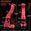 NSFU Animal Horse Dildo with Sucker Silicone Red&Black Fake Penis Long Anal Plug Orgasm Masturbator Sex Toys For Women Men