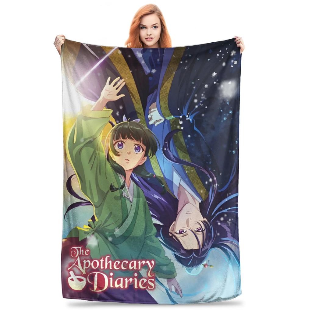 Maomao The Apothecary Diaries Fleece Throw Blanket Kusuriya no Hitorigoto Warm Bed Quilt for Bedroom