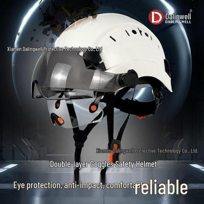 CE-Aufprallschutz-Bauhelm mit Doppelvisier, ABS-Material, Nationaler Standard
