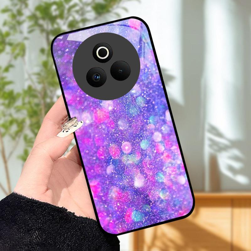 Tempered Glass Phone Case For OPPO Realme P3 Pro 5G Funda Shockproof Hard PC Shell Back Cover For Realme P3Pro RMX5032 Coque
