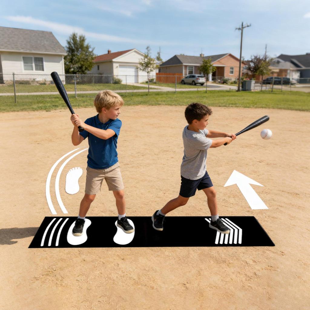 Batting Mat Softball Hitting Training Pad Beginner Baseball Pitching Mat For Youth Beginners School Indoor Outdoor Sports Gym