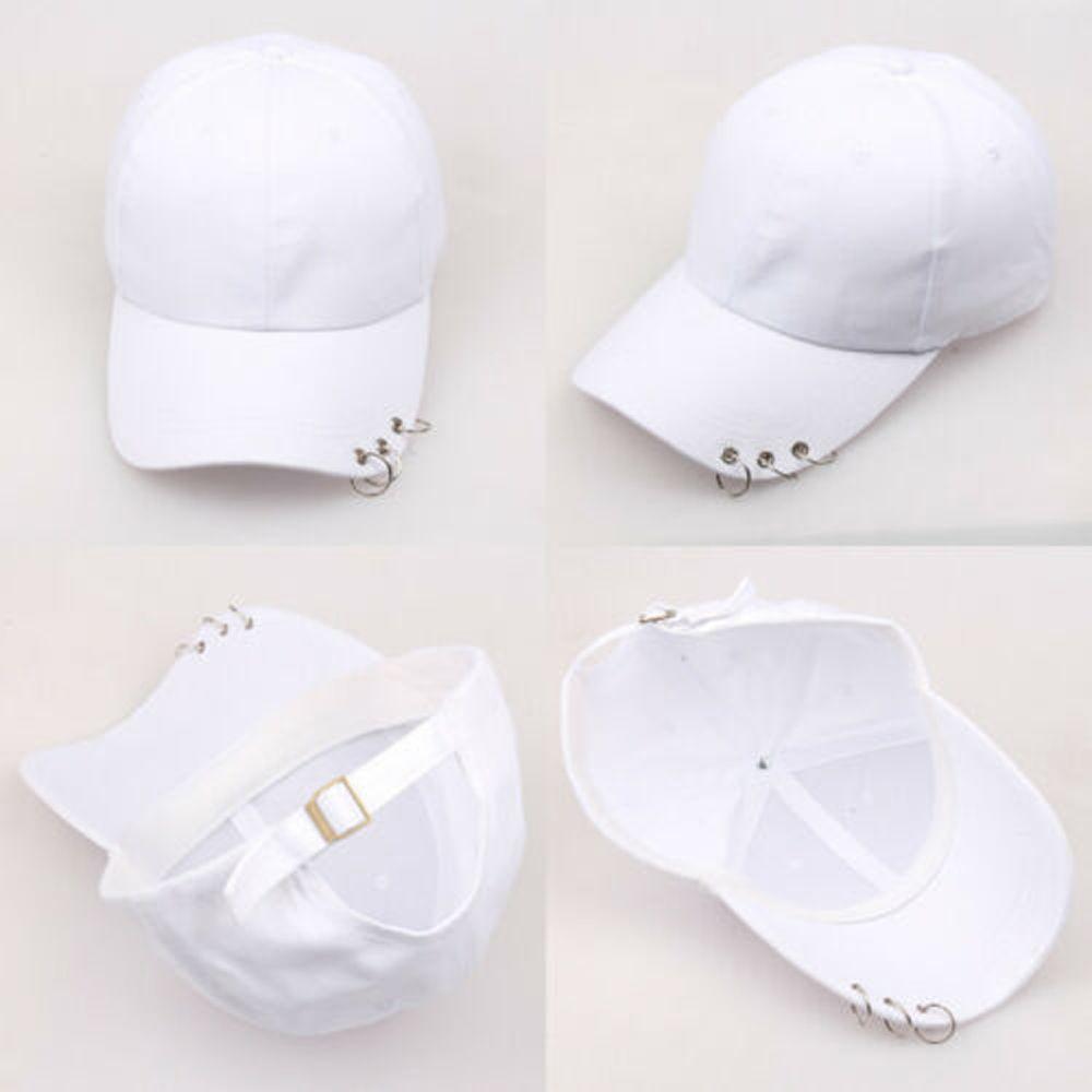 Fashion Dance Cap Show Cap Outdoor Sports Peaked Cap Baseball Hat Sun Cap Snapback Hat With Rings
