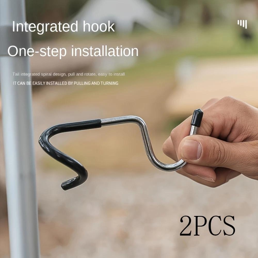 Edelstahl Licht Ständer Halter Haken Tragbare Zelt Pole Lampe Aufhänger Jagd Angeln Laterne Aufhänger Outdoor Camping Werkzeuge