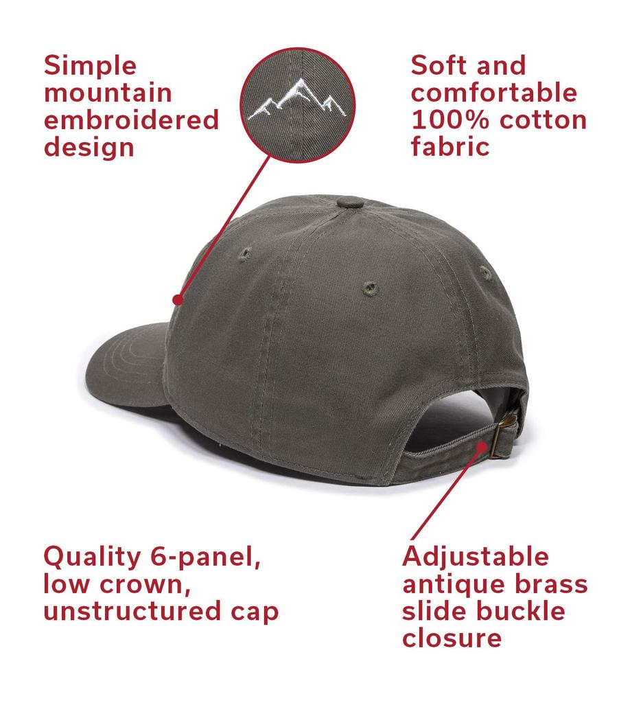 Outdoor Cap Mountain Dad Hat Unstructured Soft Cotton Cap One Size Green -