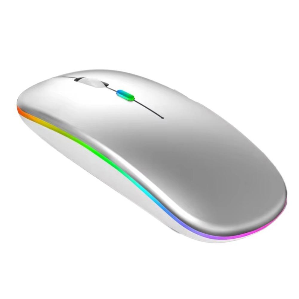 

Colorful Wireless Mouse 2.4Ghz+BT5.1 Gaming Bluetooth Mouse Computer Silent Mouse Office/Home серебряный